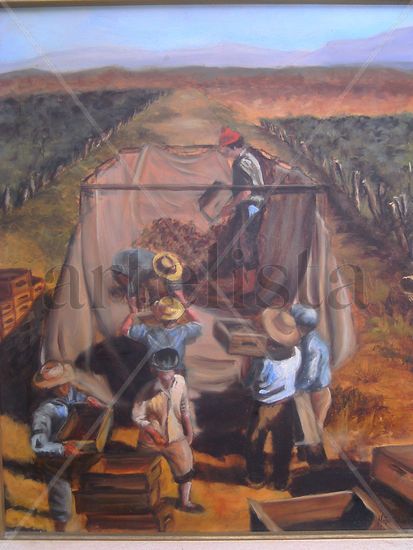 viñedo Oil Panel Landscaping