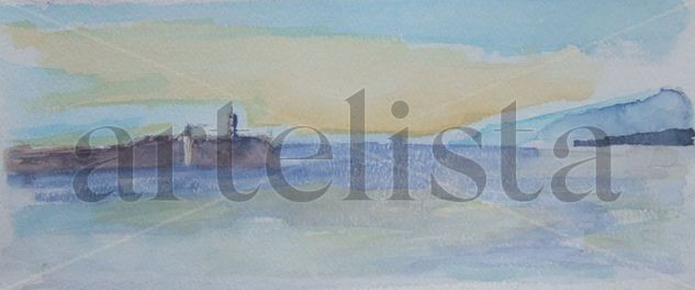 puerto tazones Watercolour Paper Marine Painting