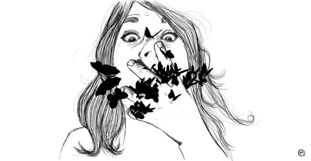 Las mariposas en el estómago me hacen vomitar