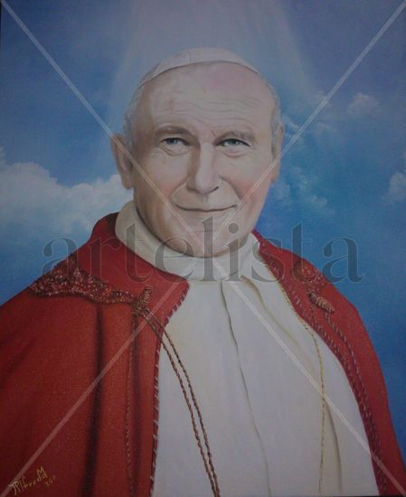 Juan Pablo II Oil Canvas Portrait