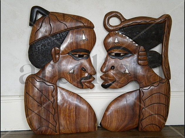 imagen de la pareja Madera Figurativa