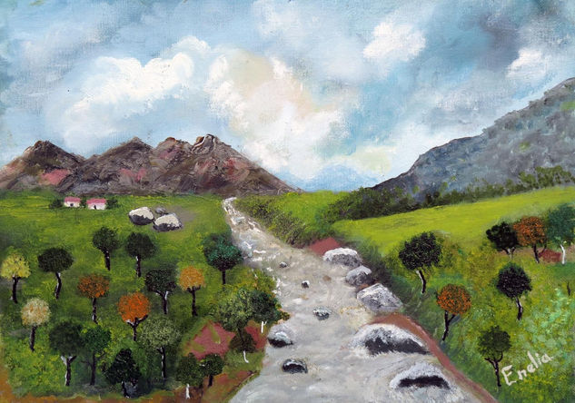 Paisaje Apacible. Oil Others Landscaping