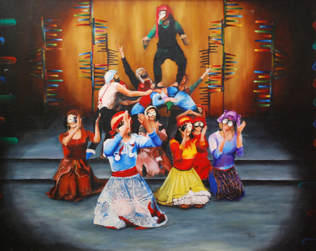 Danza contemporánea Oil Canvas Portrait