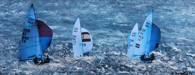 Regata en la tempestad Cartulina Marina