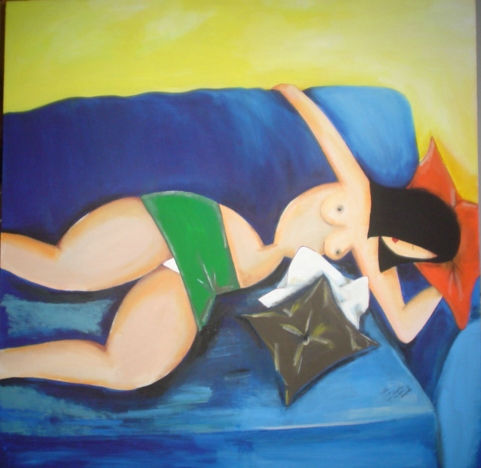 soñando Acrylic Canvas Figure Painting