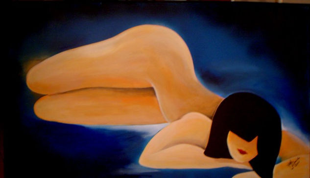 descansar Acrylic Canvas Figure Painting