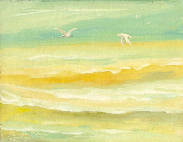 Encuentro de gaviotas Acrylic Others Marine Painting