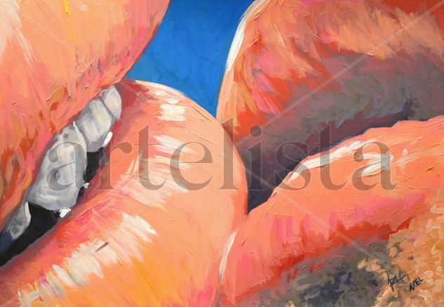 El beso Oil Card Nude Paintings