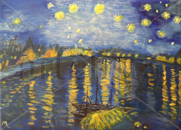 Noche estrellada sobre el Ródano