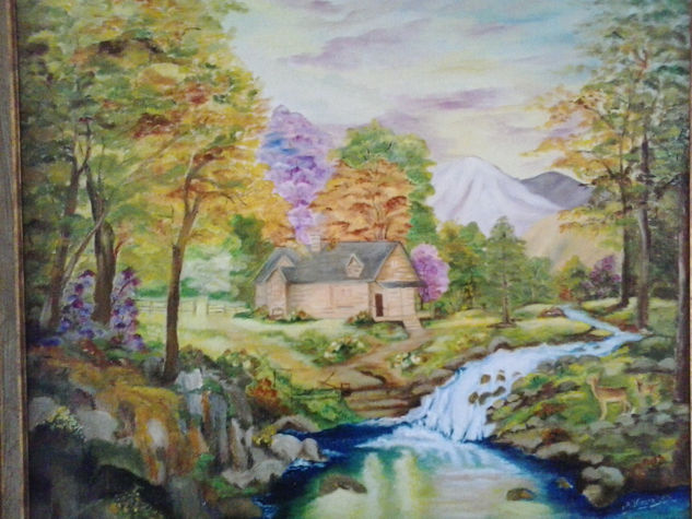 LA CABAÑA DEL GUARDABOSQUES Oil Canvas Landscaping