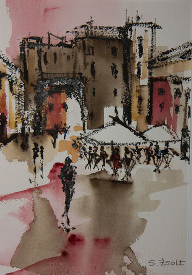 Terrazas urbanas Watercolour Paper Landscaping