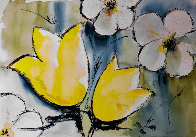 Marzo ha vuelto Watercolour Paper Floral Painting