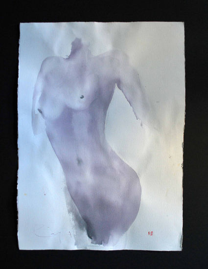 The immaterial female body Acuarela Cartulina Figura