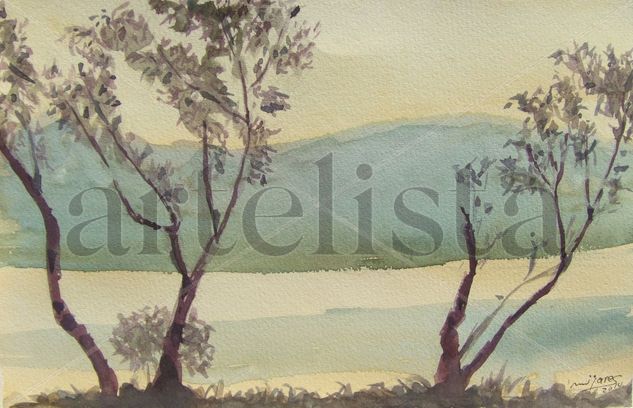 paisaje,lago Watercolour Paper Landscaping