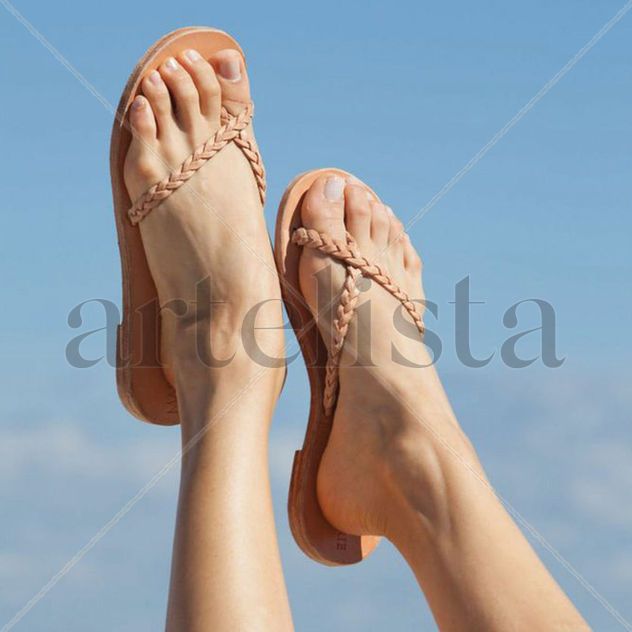 Sandalias Artesanales de Cuero.Colécción Miami