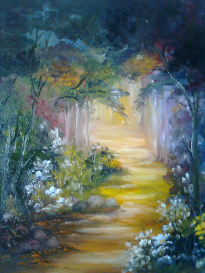 sendero magico Oil Canvas Landscaping