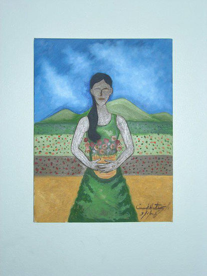 Mujer del campo Oil Canvas Figure Painting