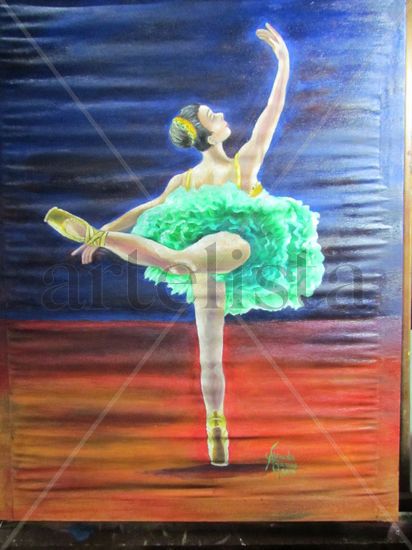 BALLET #2 Oil Canvas Figure Painting