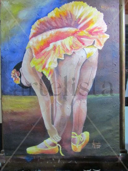 BALLET #3 Oil Canvas Figure Painting