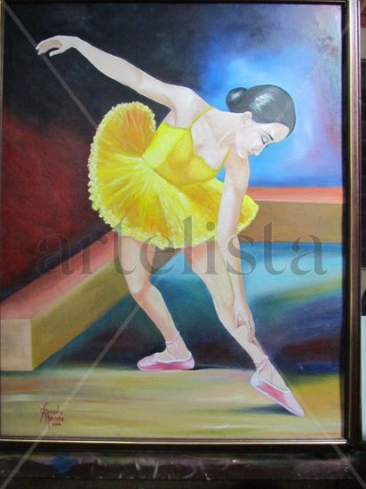 BALLET #1 Oil Canvas Figure Painting