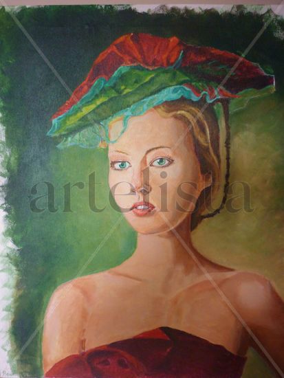 Mujer carnaval Acrílico Lienzo Retrato