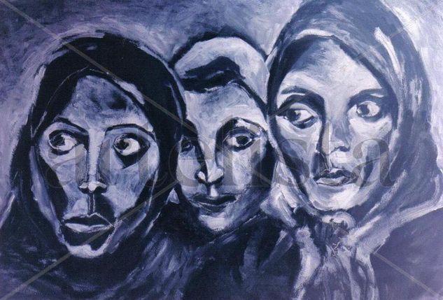 Mujeres despedidas. Oil Others Portrait