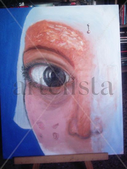 OJOS (Serie) Oil Panel Portrait