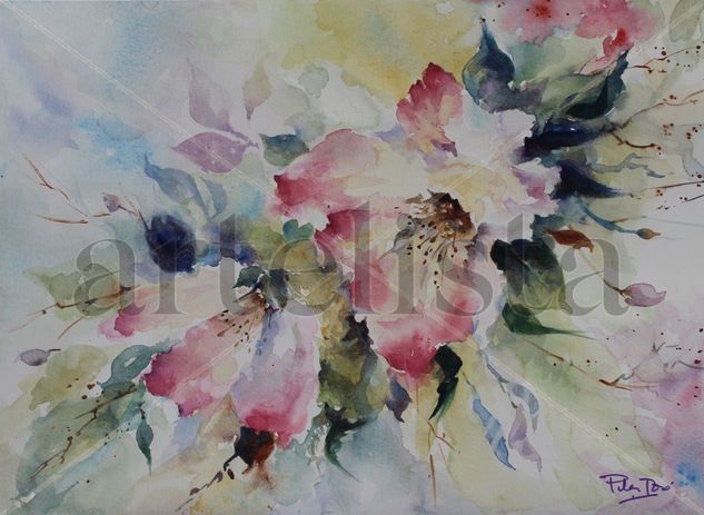 Campanillas Watercolour Paper Floral Painting