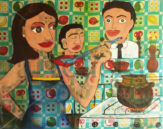 Familia a la hora de la comida
