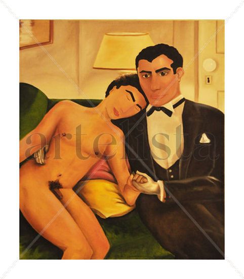 Novio antes de casarse Oil Canvas Figure Painting