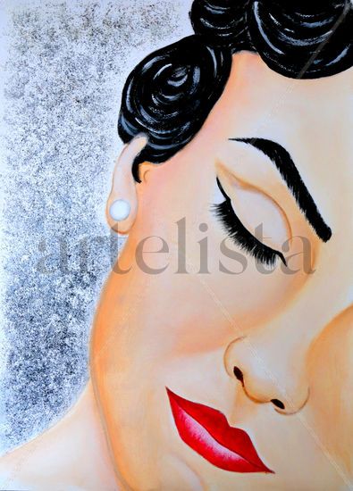 GLAMOUR Nº 5 Acrylic Paper Portrait