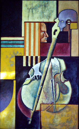 contrabajo Mixed media Panel Others