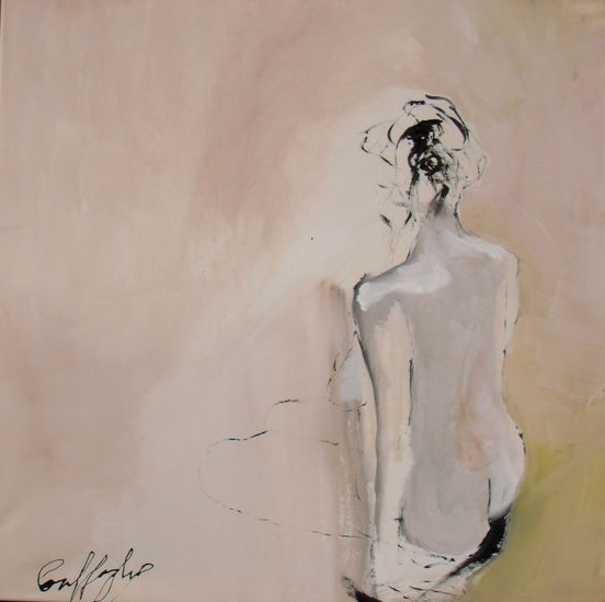 Presencia Vendida Acrylic Textile Nude Paintings