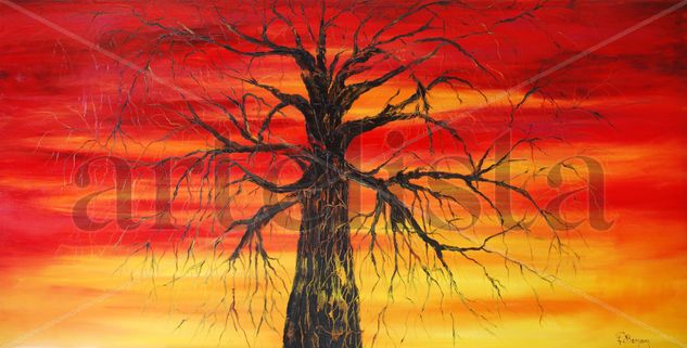 Foc Negre - Fuego Negro Oil Canvas Landscaping