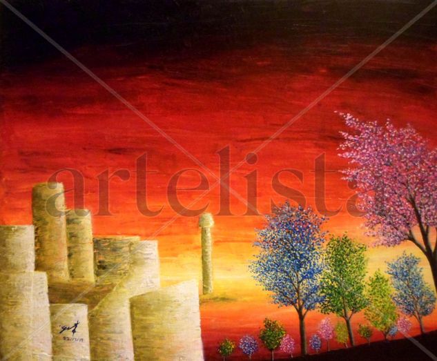 Atardecer que desconozco Oil Canvas Landscaping