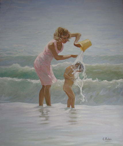 Baño en la playa