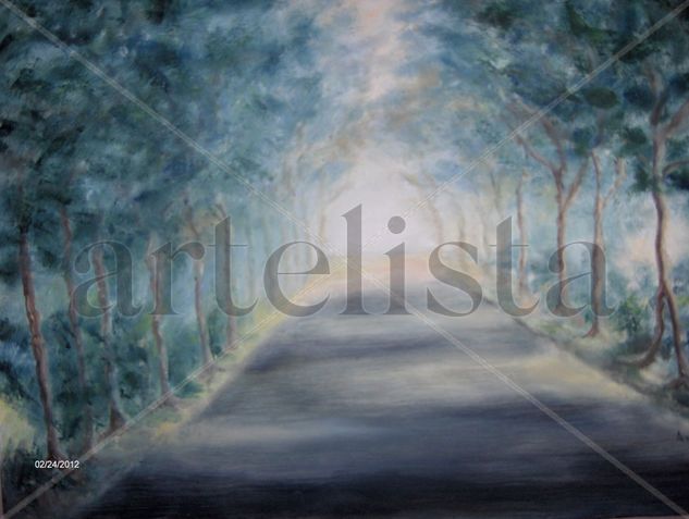 Paseo hacia el infinito Oil Canvas Landscaping