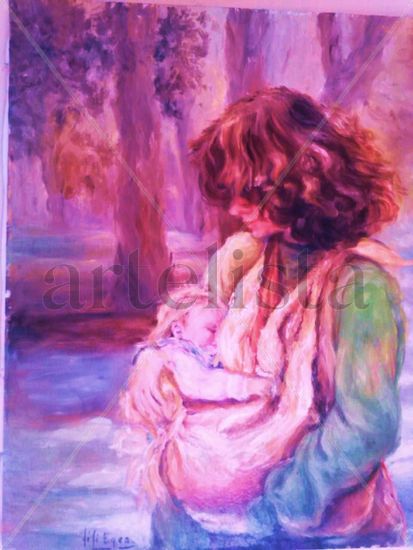 MATERNIDAD Oil Canvas Figure Painting