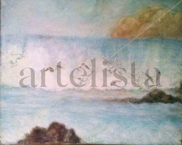 GAVIOTAS Oil Canvas Marine Painting