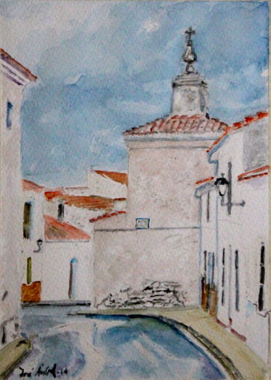 FINAL DE LA CALLE LARGA Watercolour Paper Landscaping