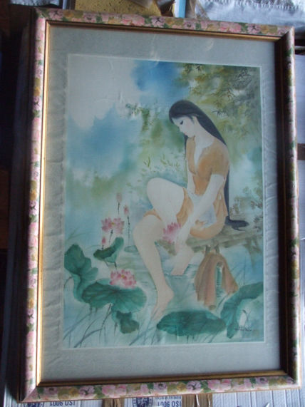 Chica en el lago...