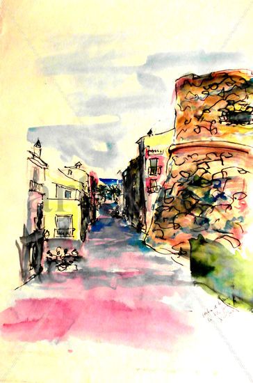 Costera de la mar, La Vila-Joiosa Watercolour Paper Landscaping