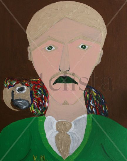 Whimsical man n.1 Acrylic Canvas Figure Painting