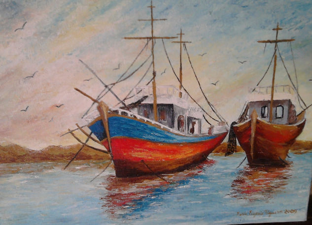 barcos Oil Canvas Marine Painting