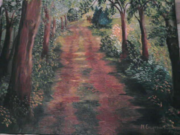 el camino a casa Oil Canvas Landscaping