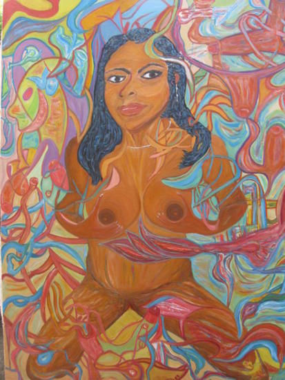 Mujer posicion erotica Oil Canvas Figure Painting