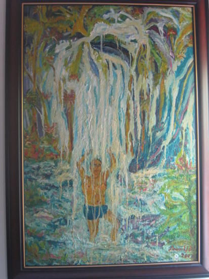 Salto de aguas Blancas Oil Canvas Figure Painting