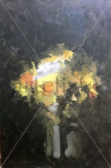 Jarrón con flores Oil Panel Still Life Paintings