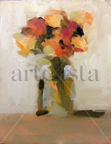 Jarrón con flores Oil Panel Still Life Paintings