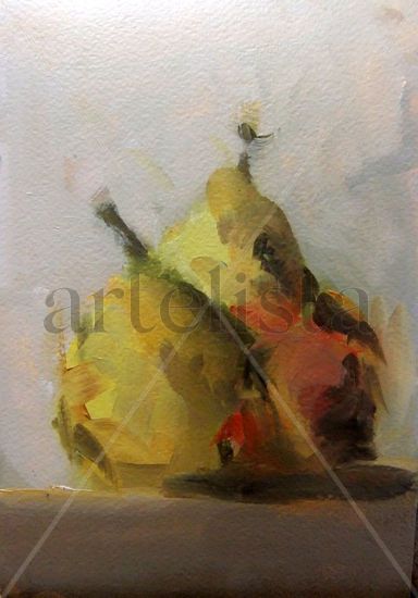 Peras Oil Panel Still Life Paintings